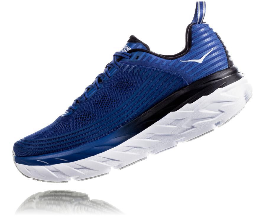 Tenis Hoka One One Hombre Azules/Blancos - Bondi 6 - ESQC05347